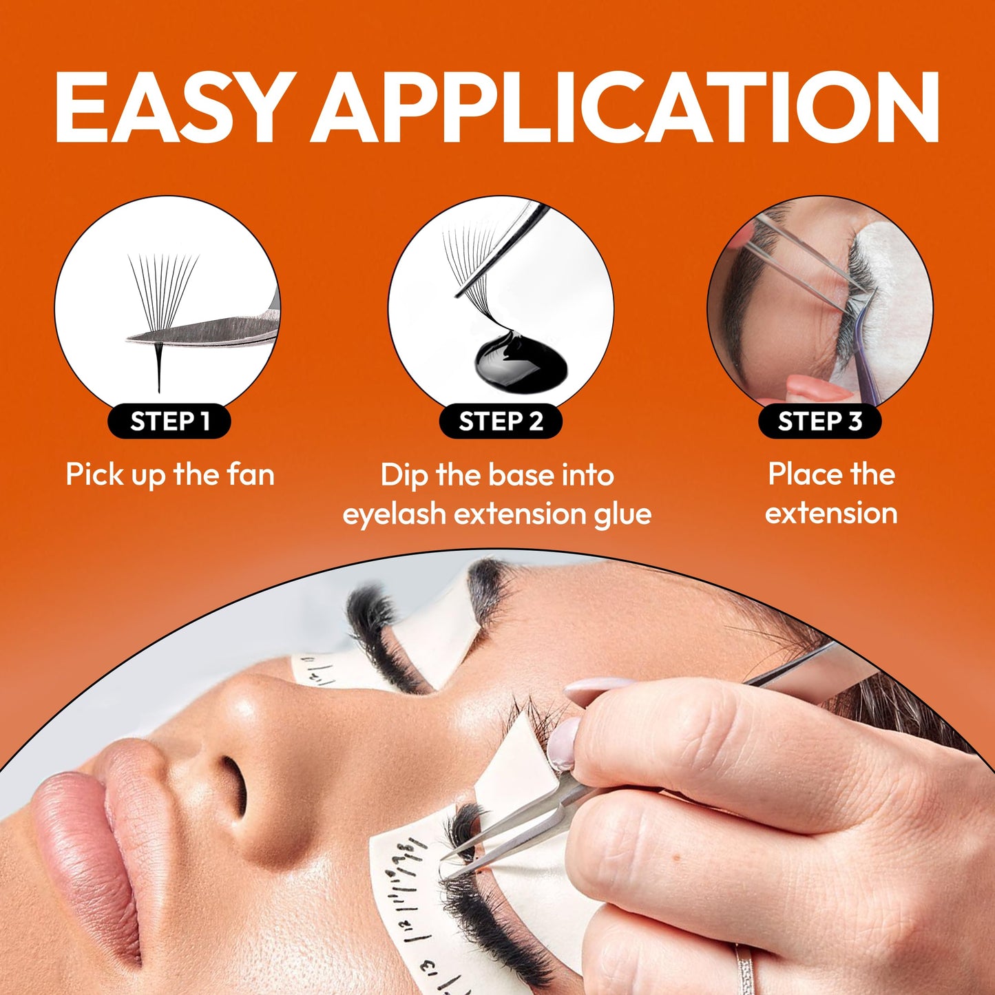 Eyesy Lash 448 Narrow Promade Fans - 10D 0.07mm C Curl, 9-15mm Mixed Lengths, Mega Volume Eyelash Extensions