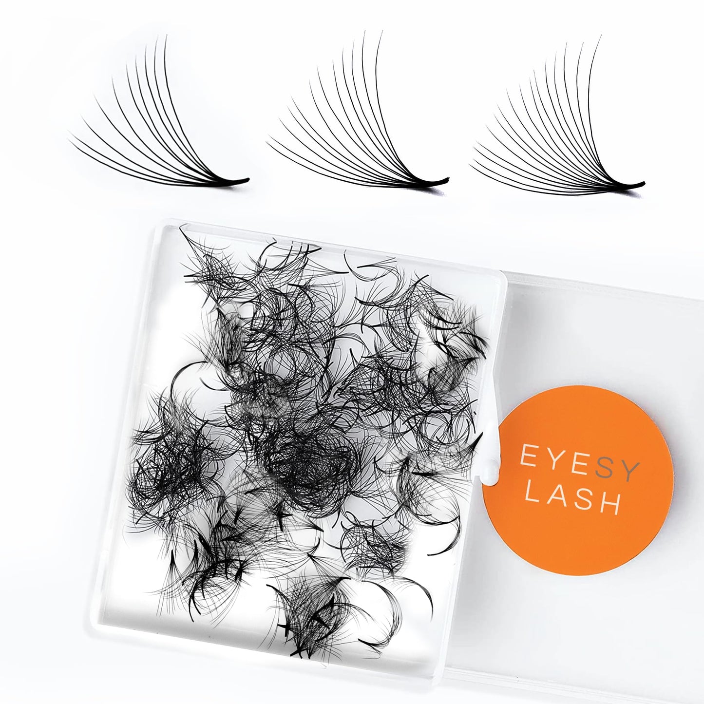 Eyesy Lash 500 Promade Fans – Volume Premade Lash Fans (10D 0.07, D14mm, Pointy Base, Handmade)
