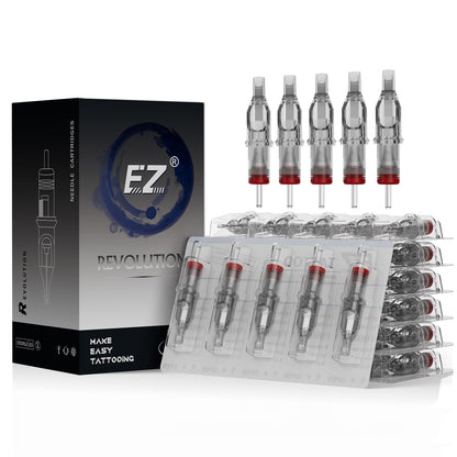 EZ Tattoo Cartridge 50Pcs #12 – Revolution Curved/Round Magnum with Membrane | EZTAT2