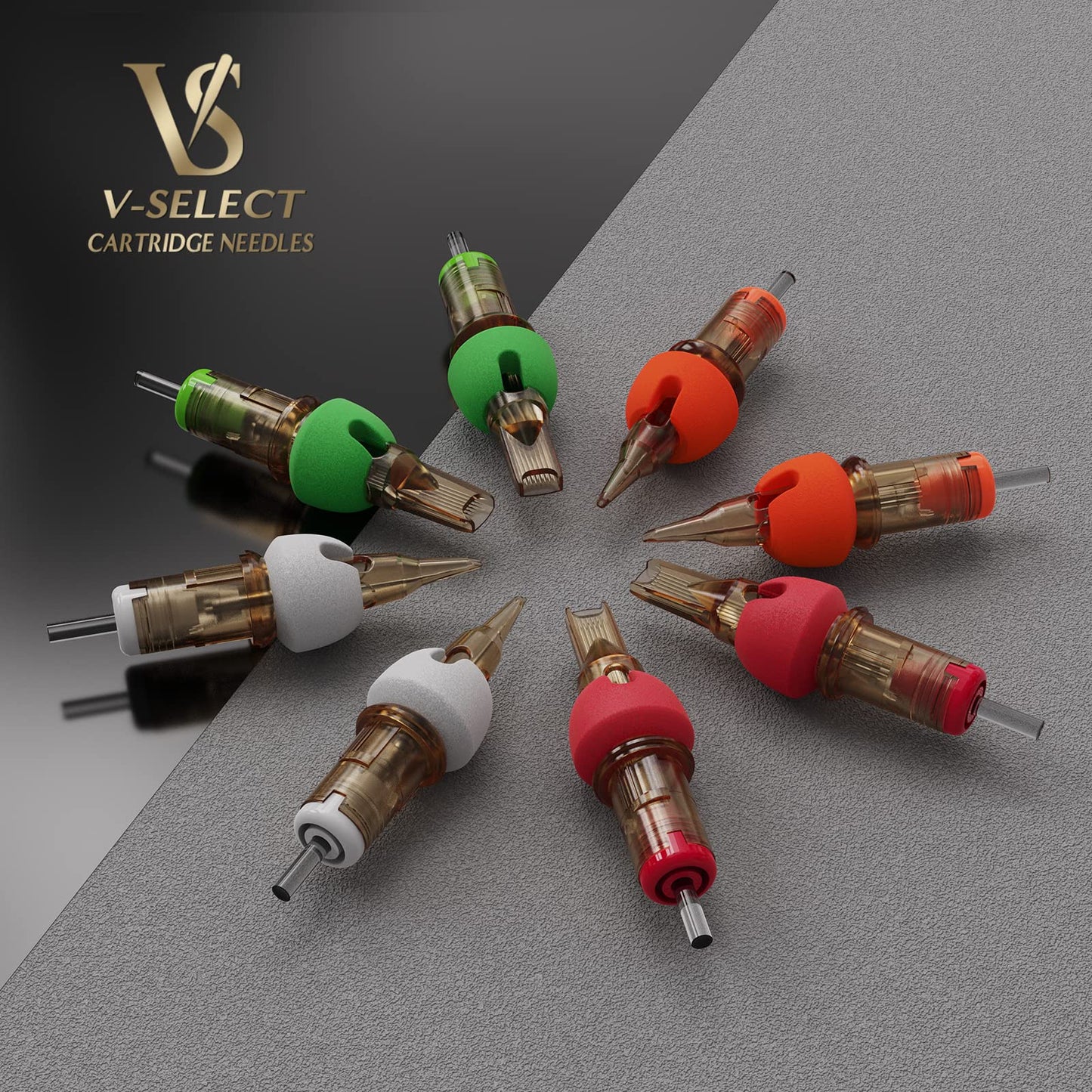 EZ Tattoo Cartridges 16Pcs #12 Curved/Round Magnum Long Taper – V SELECT Plus
