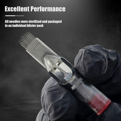 EZTAT2 EZ Tattoo Cartridges 50Pcs #12 (13RM) Standard Curved Magnum – Safe & Precise