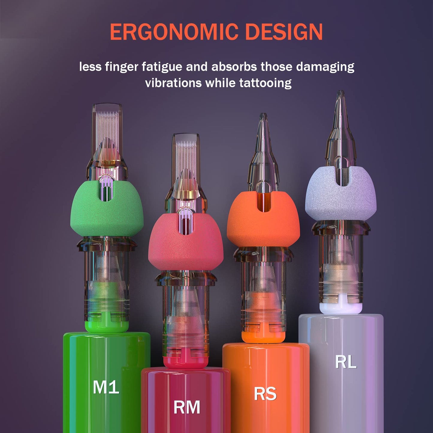 EZ Tattoo Cartridges 16Pcs #10 Curved/Round Magnum Long Taper | V SELECT Plus | EZTAT2
