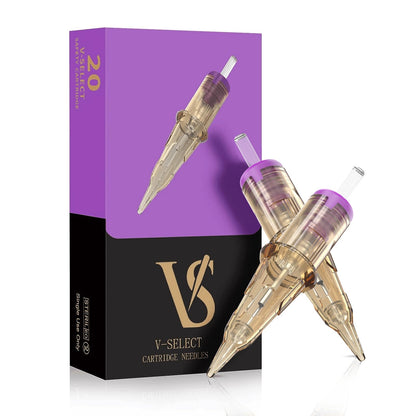 EZTAT2 EZ Tattoo Cartridges V-SELECT 20Pcs #10 1RL 0.30mm Round Liner for Micropigmentation