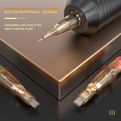 EZ Tattoo Cartridge Needles - 20Pcs #12 (7RL) V SELECT | Disposable Cartridges for Rotary Tattoo Machine