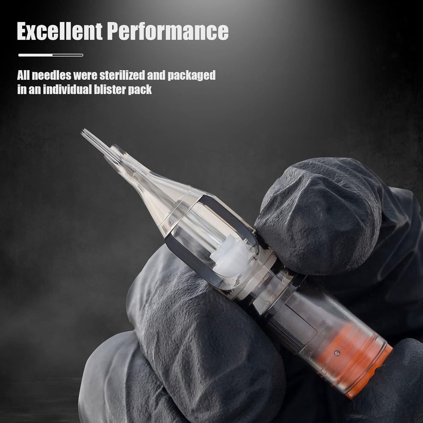 EZTat2 Revolution Cartridge Needles #12 (11RS) – 50Pcs, Standard Round Shader with Membrane