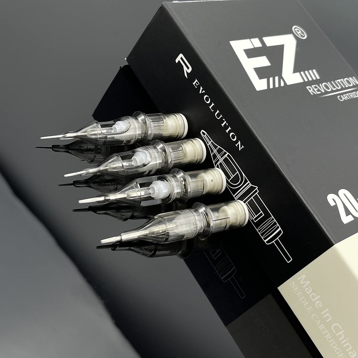 EZTat2 EZ Tattoo Cartridges – 20Pcs #12 (14RL) Revolution Round Liner, Disposable