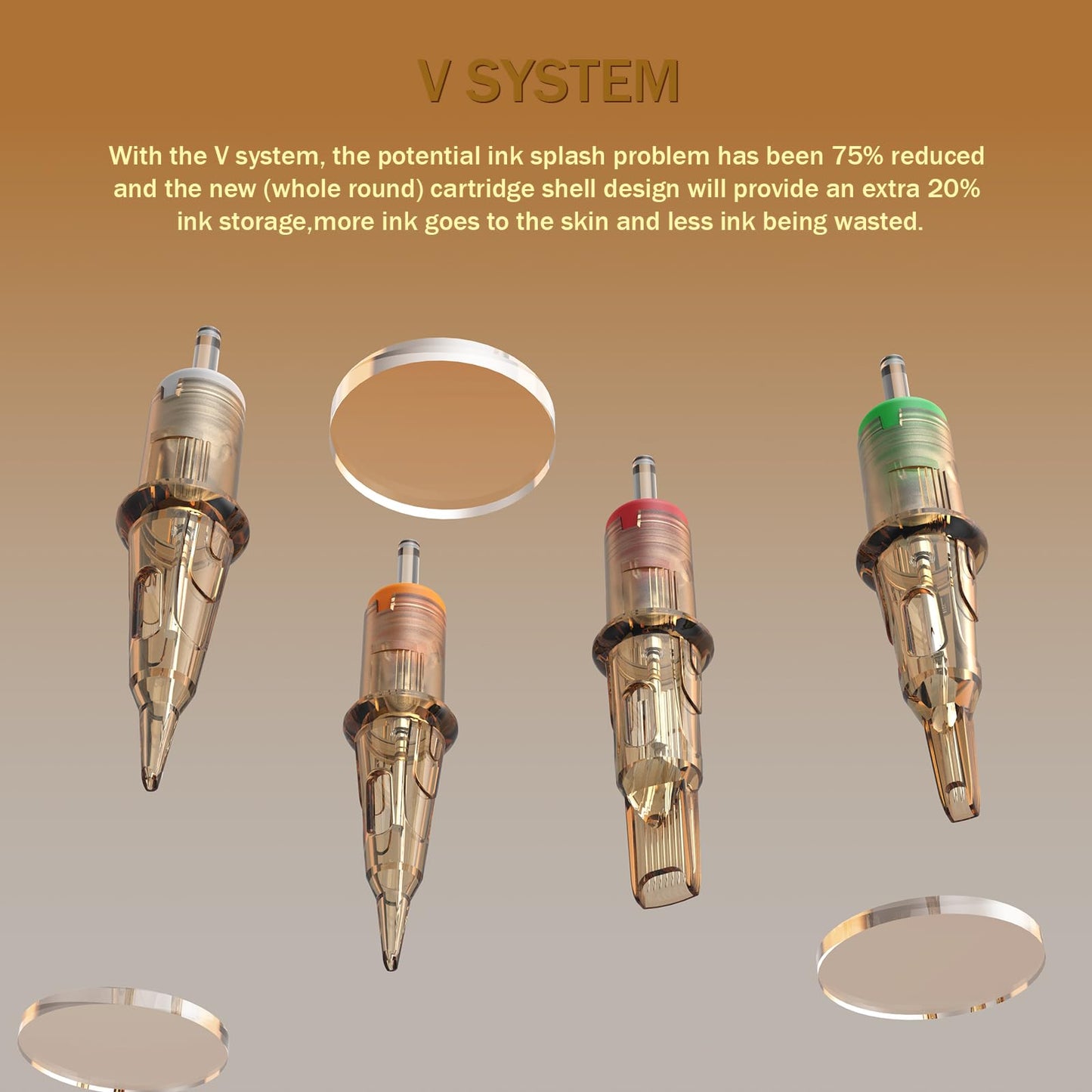 EZTAT2 V-SELECT Cartridges 20Pcs #12 11RL – Precision Round Liner for Rotary Machines