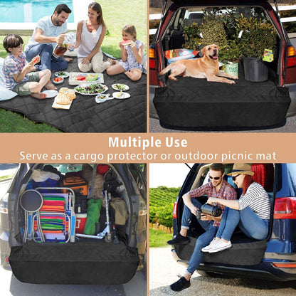F-color SUV Cargo Liner for Dogs – Extra Large, Water-Resistant, Non-Slip Pet Seat Cover for SUVs