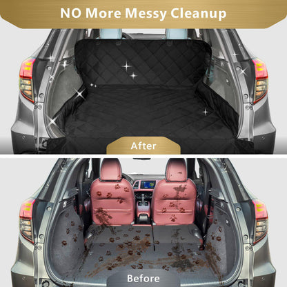 F-color SUV Cargo Liner for Dogs – Extra Large, Water-Resistant, Non-Slip Pet Seat Cover for SUVs