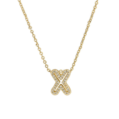 Gold-Plated A–Z English Letter Pendant Necklace