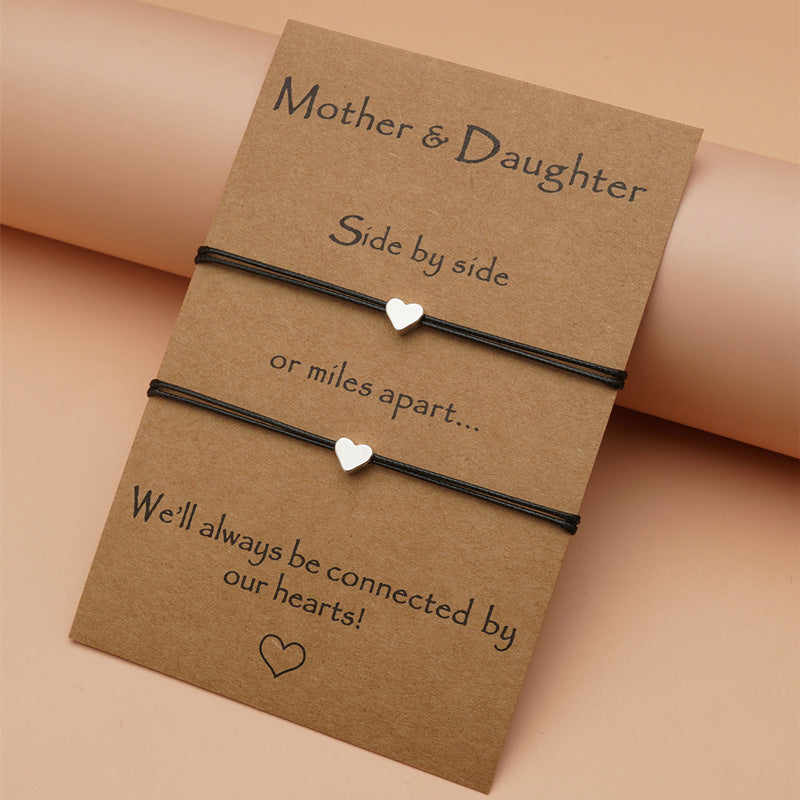 Heart-Shaped Adjustable Mother’s Day Bracelet