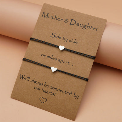 Heart-Shaped Adjustable Mother’s Day Bracelet