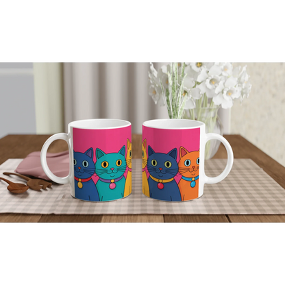 🐾 Colourful Cats Mug – Perfect Gift for Cat Lovers ☕