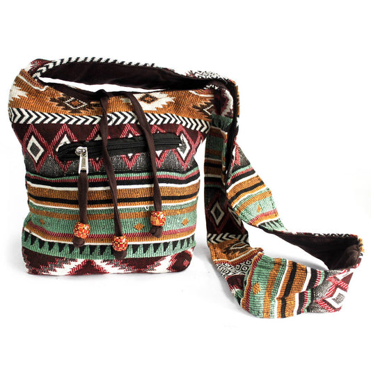JNS-05 - Jacquard Bag - Chocolate Sling Bag