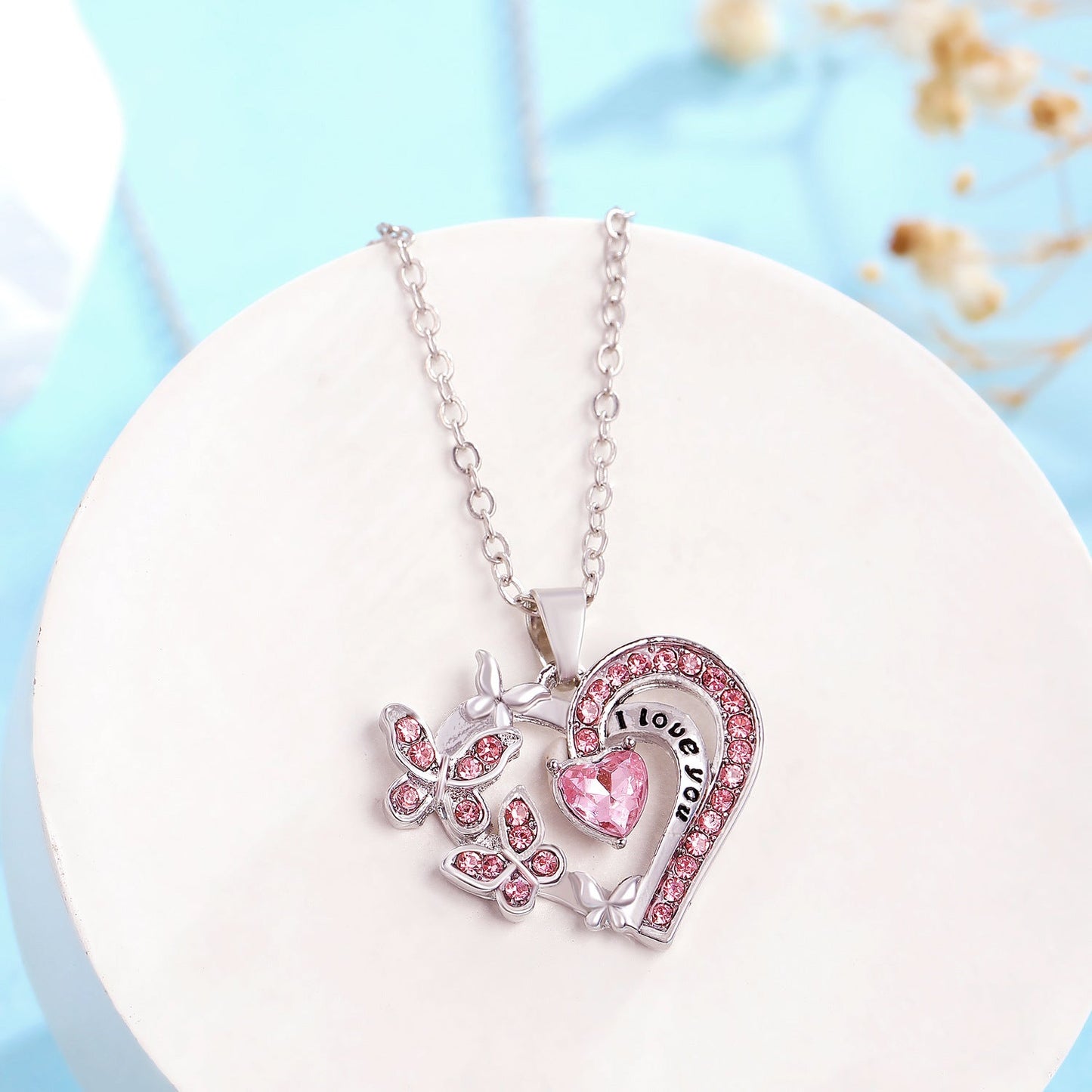 Heart Butterfly Love Necklace