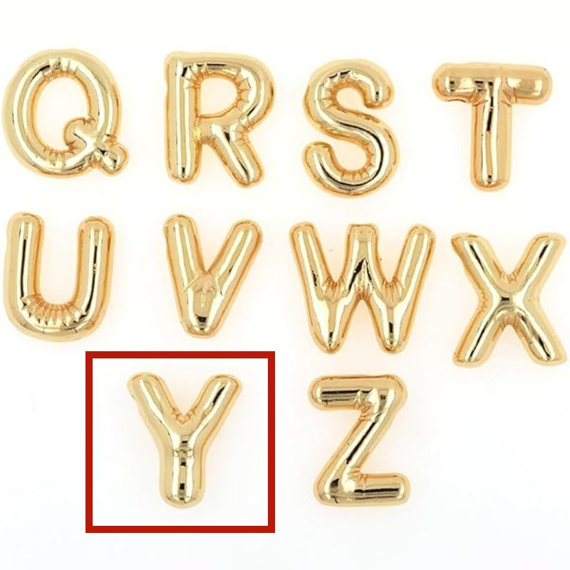 Glossy A-Z Letter Copper Pendant