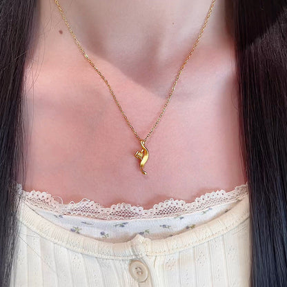Frosted Lily Flower Necklace for Women