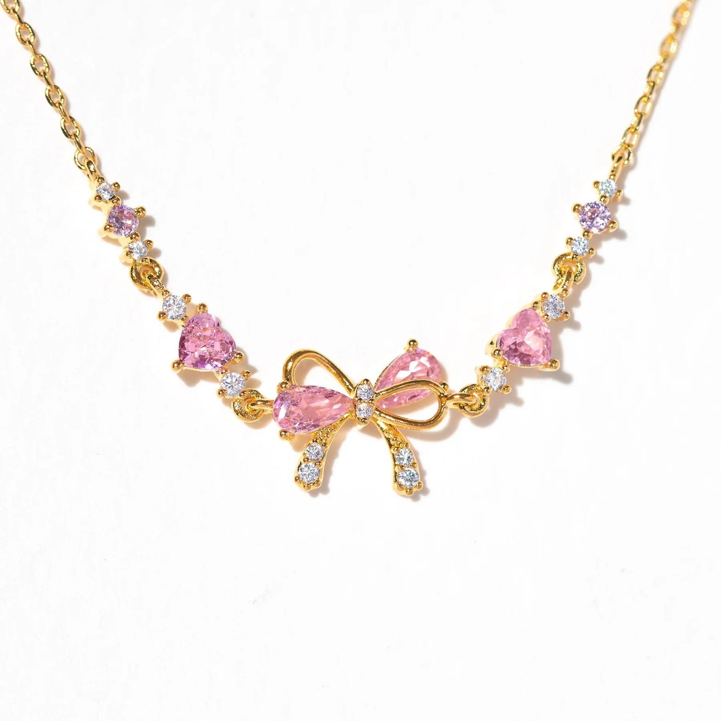 Sweet Bow Heart Rhinestone Bracelets