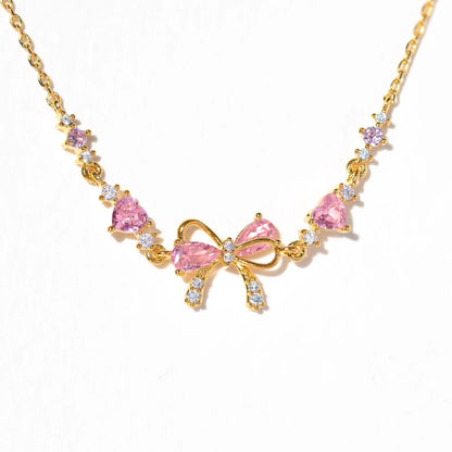 Sweet Bow Heart Rhinestone Bracelets