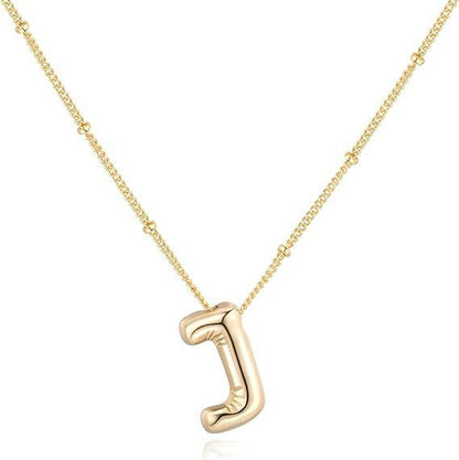 Glossy A-Z Letter Copper Pendant