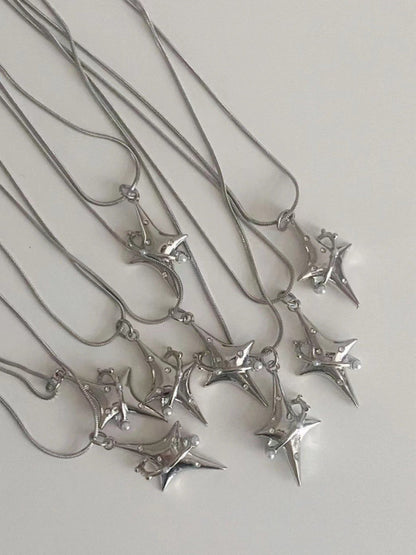 Ins Titanium Steel Star Chain Necklace