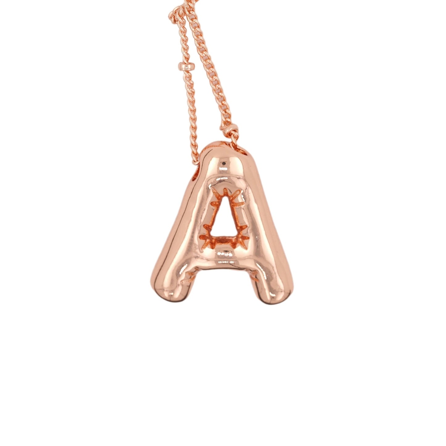 Glossy Letters Pendant Necklace