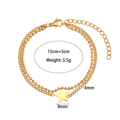 Beads Twist Chain Double Layer Bracelets