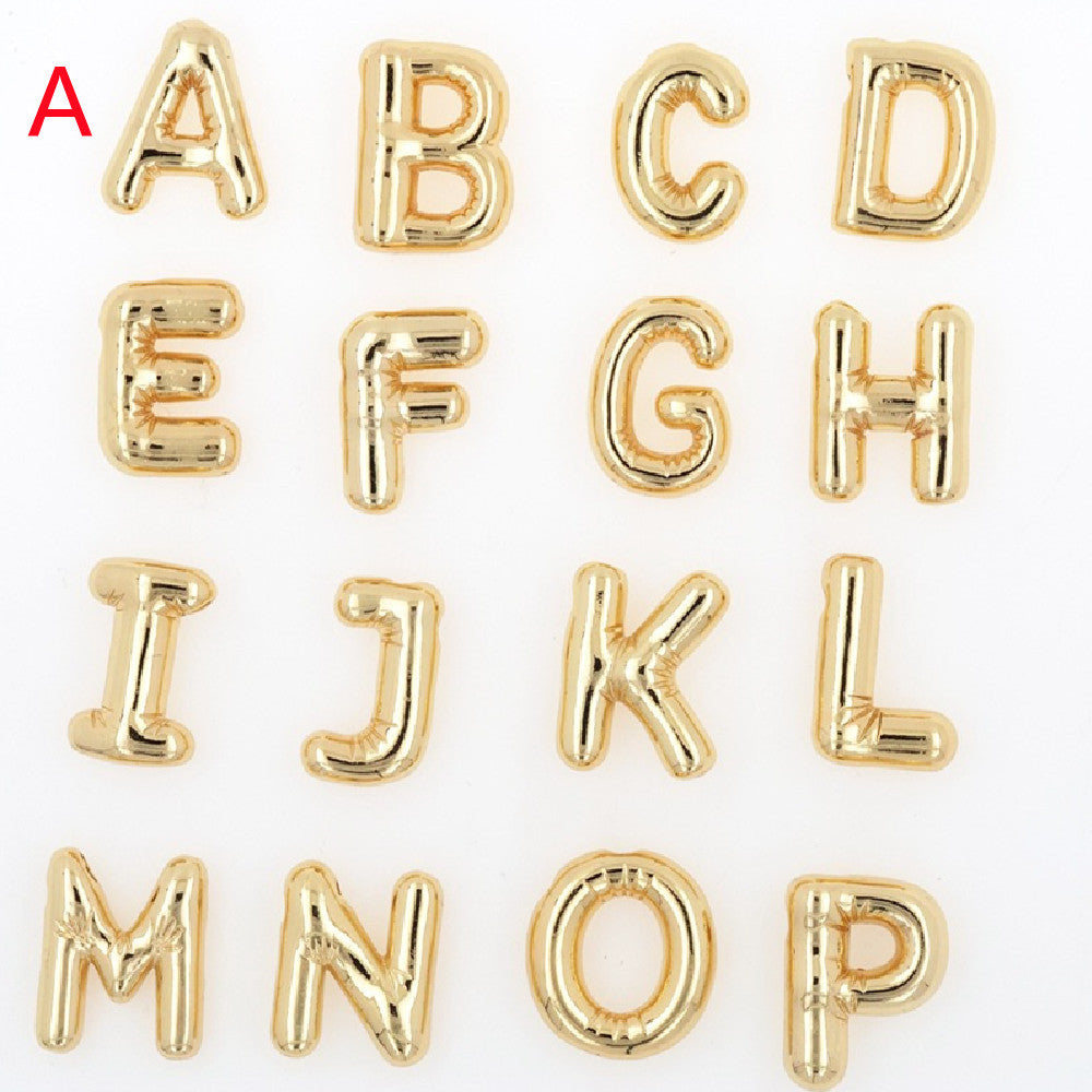 Glossy Letters Pendant Necklace