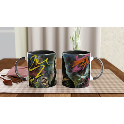 🎨 Mona Lisa Graffiti Mug – Urban Art Ceramic Coffee Cup ☕ | Dishwasher & Microwave Safe | Unique Gift Idea