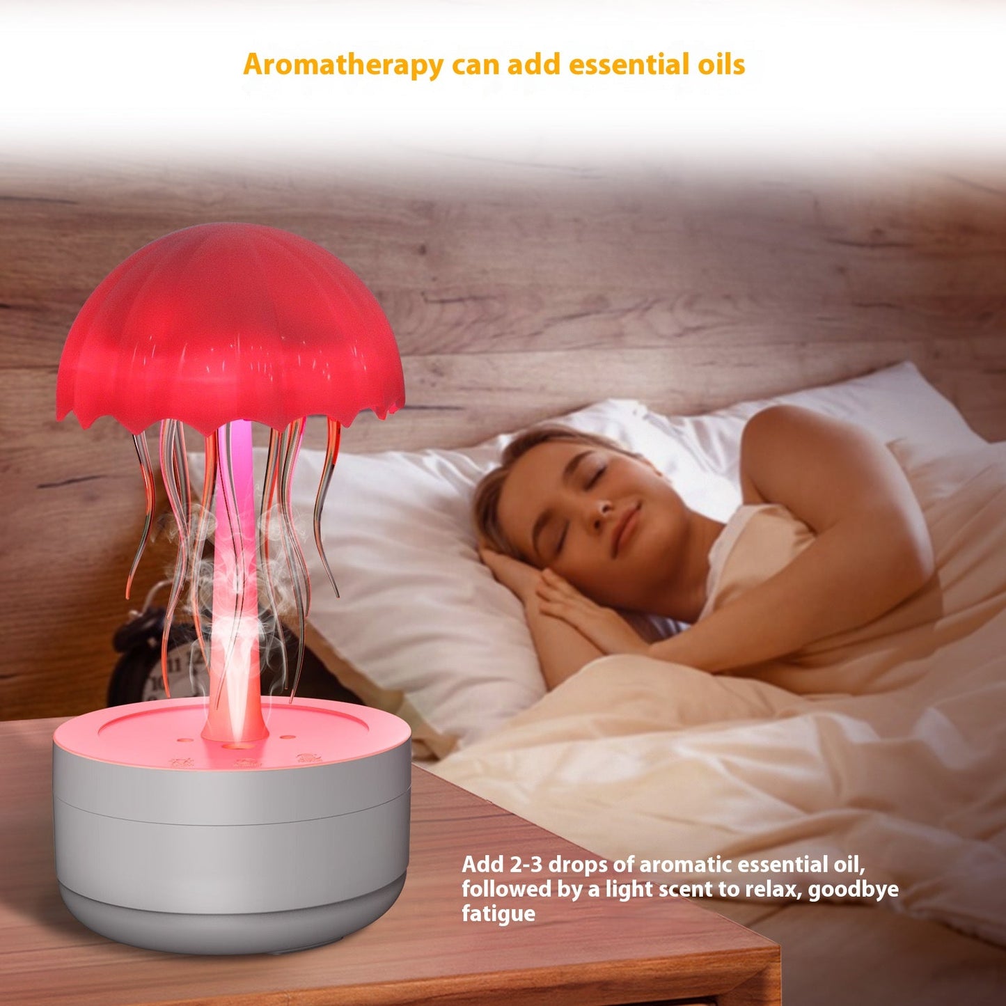Jellyfish Aesthetic Aromatherapy Diffuser with 7-Color LED Light
