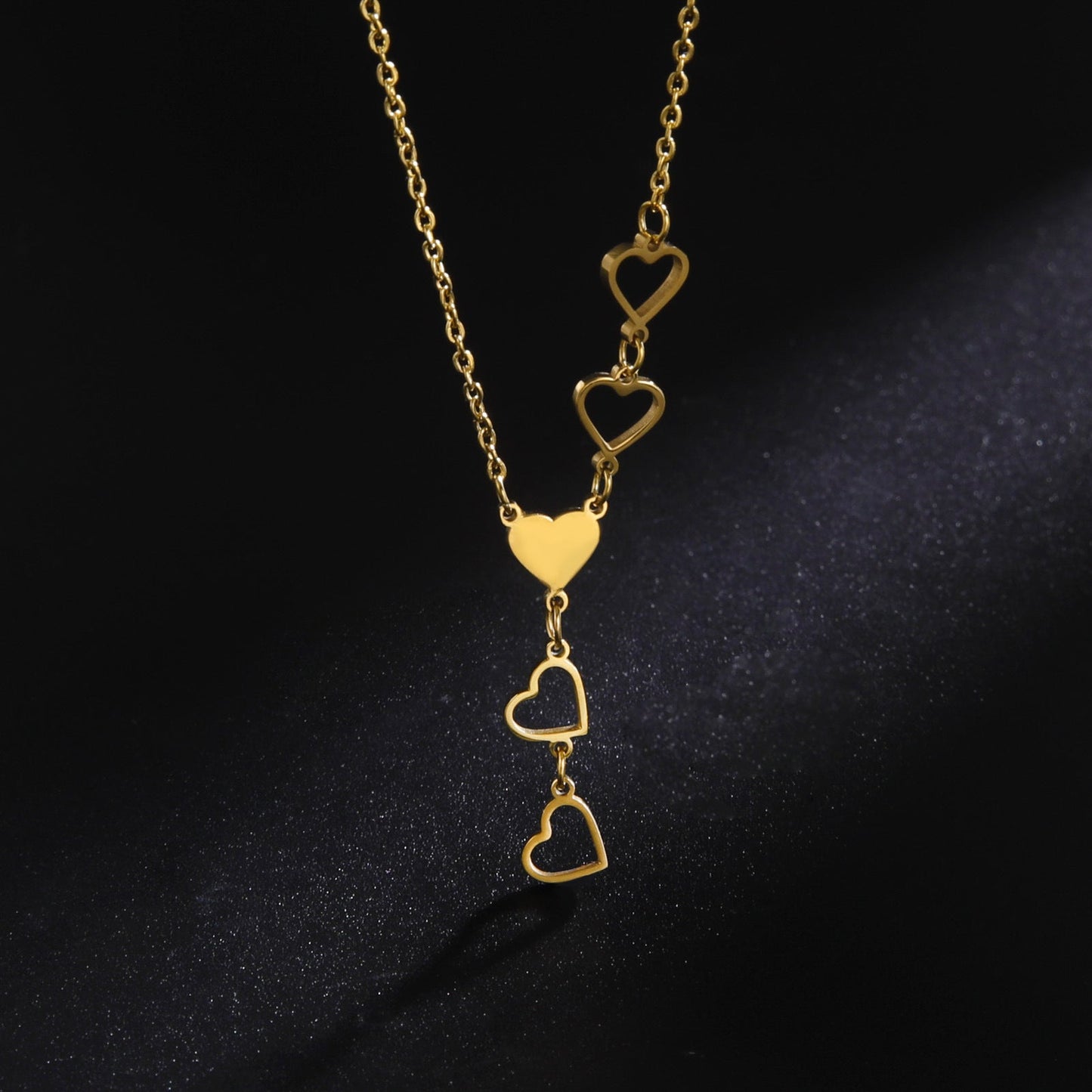 Love 5 Heart Pendant Necklaces