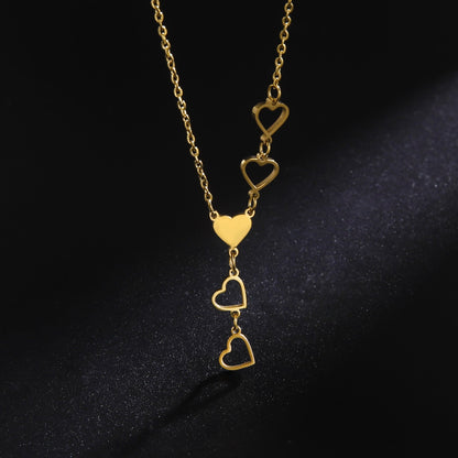 Love 5 Heart Pendant Necklaces