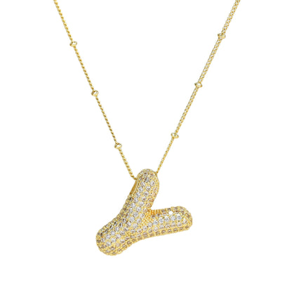 Bubble Balloon A-Z Letter Pendant Necklace