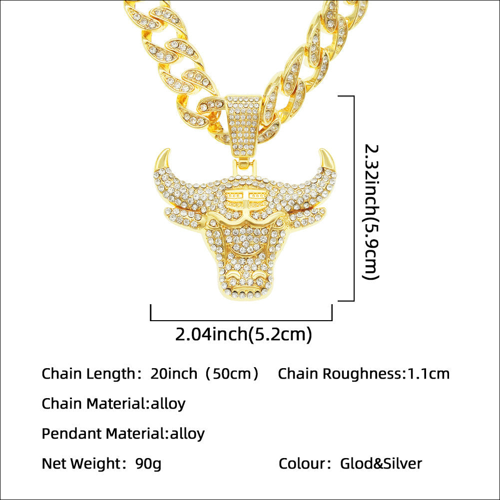 Bull Head Cuban Necklace