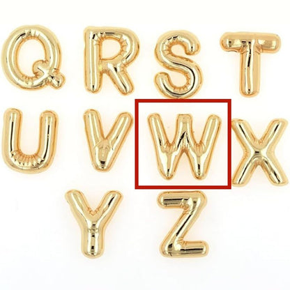 Glossy A-Z Letter Copper Pendant