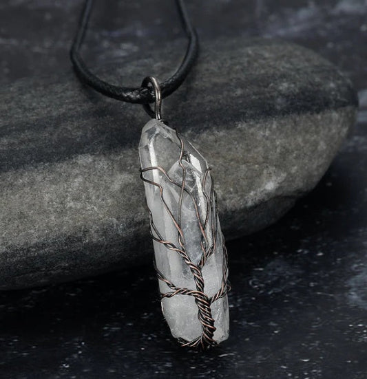 Amorphous Crystal Pendant Necklace