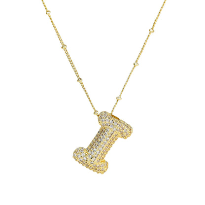 Bubble Balloon A-Z Letter Pendant Necklace