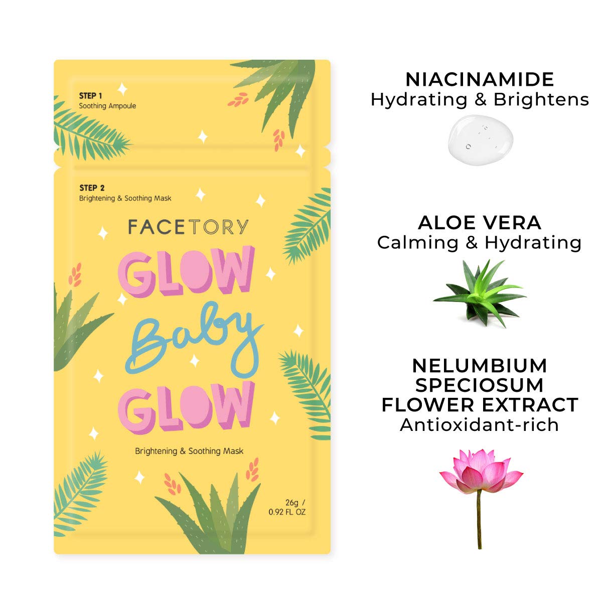 FACETORY Collection Facial Mask Set – Hydrating, Purifying, Soothing & Revitalizing (10 pcs)