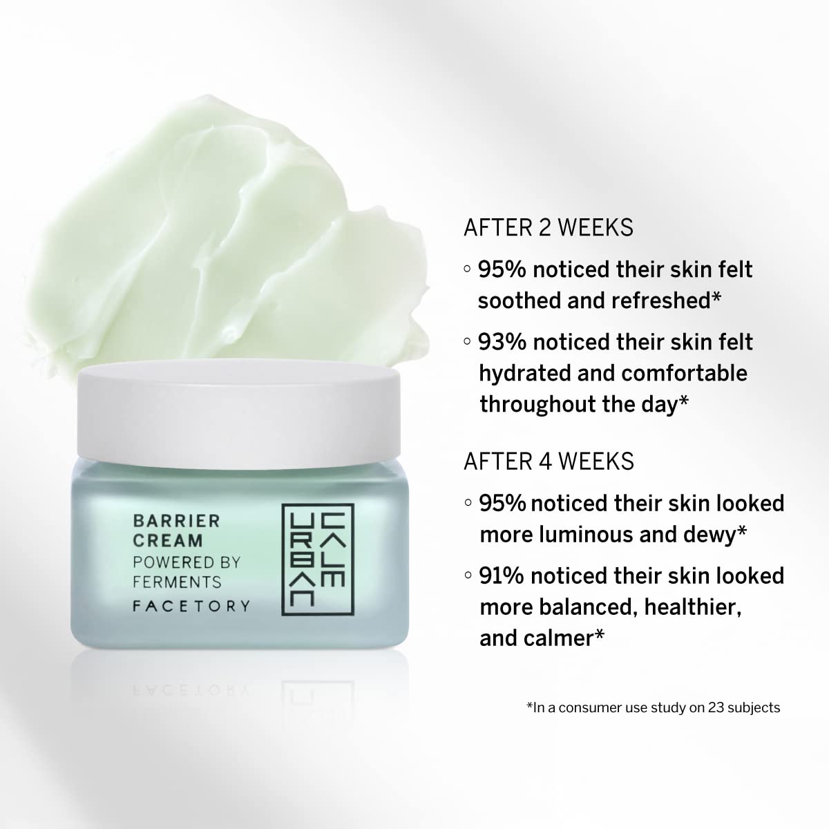 FACETORY Urban Calm Barrier Cream — Hydrating Face Moisturizer with Hyaluronic Acid & Fermented Honeybush