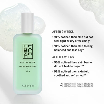 FACETORY Urban Calm Hydrating Face Wash – Gentle Gel Cleanser with Fermented Pear & LHA