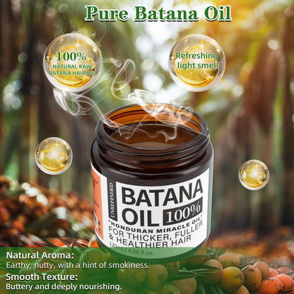 Fadelo Batana Oil for Hair Growth – 100% Natural, Unrefined, Honduras, 4.06 oz Jar