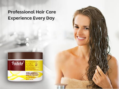 Fadelo Collagen+Keratin Hair Mask – Deep Repair with Argan Oil & Vitamin E | Hydrating 150 ml