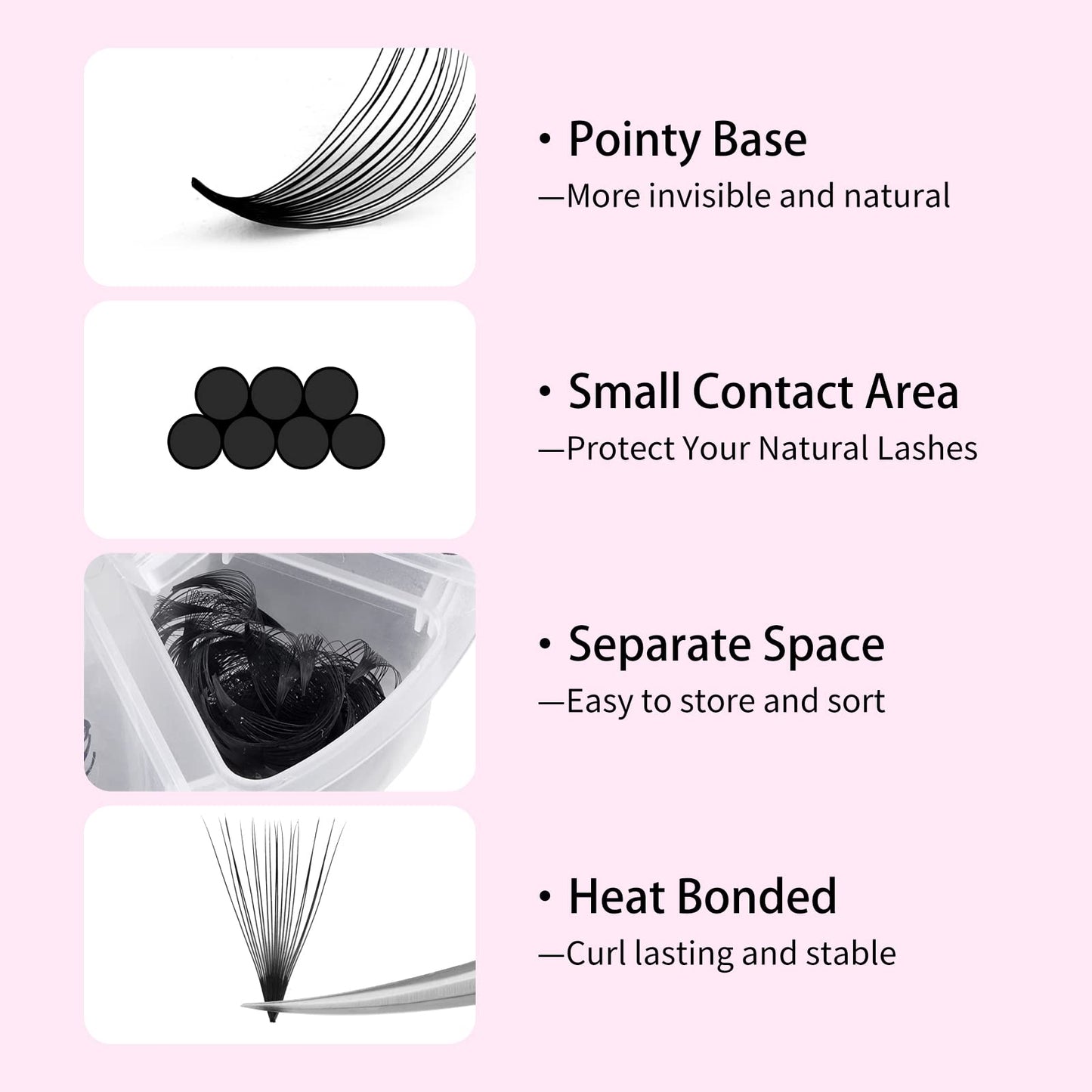 FADLASH 1000 Mixed Premade Fans – 20D D-Curl Lash Extensions (15–20mm)