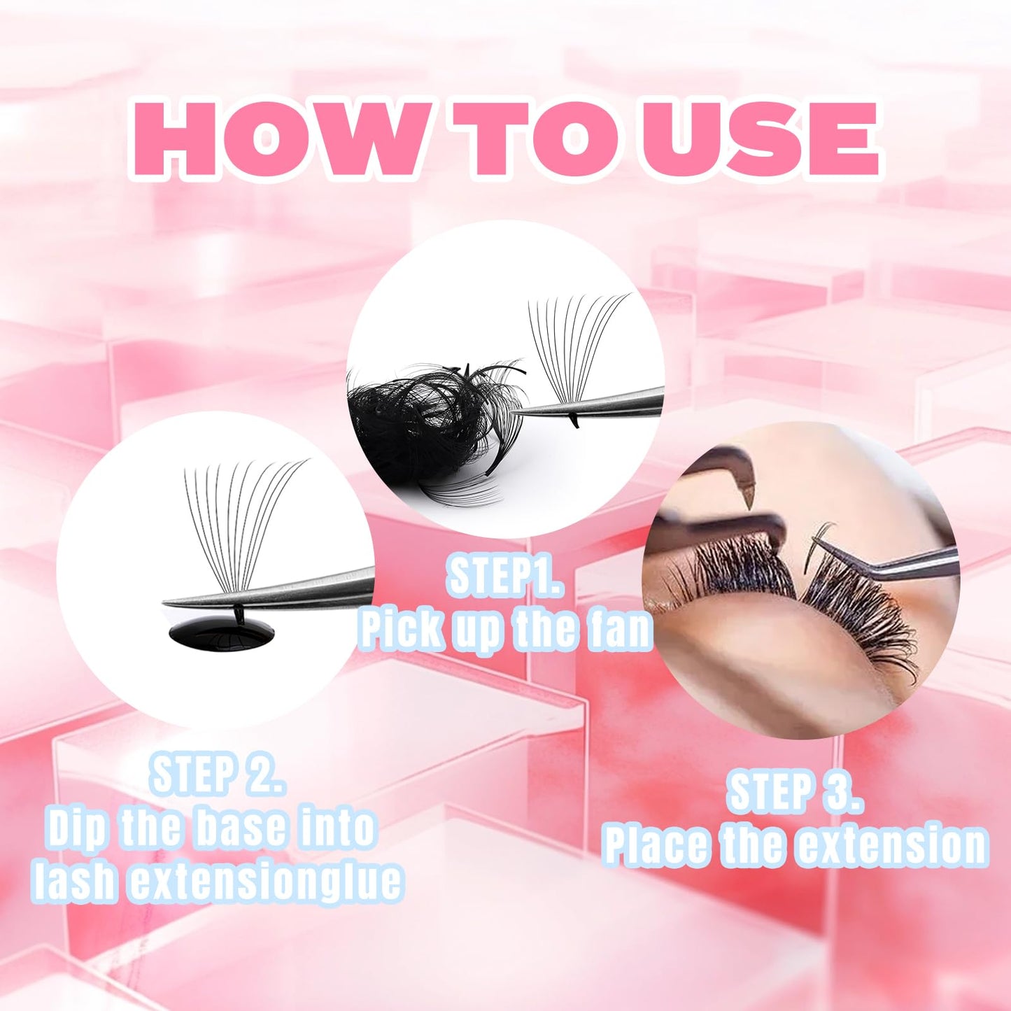 FADLASH 600 Premade Volume Fans Wispy Lash Extensions - Natural Look, 0.07D Curl, 10-18mm DIY Lash Kit
