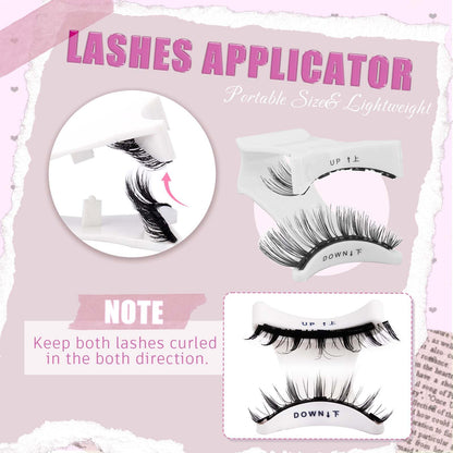 FADLASH Magnetic Eyelashes with Applicator – Reusable, Glue-Free, Natural Wispy Lashes (4 Pairs) S02