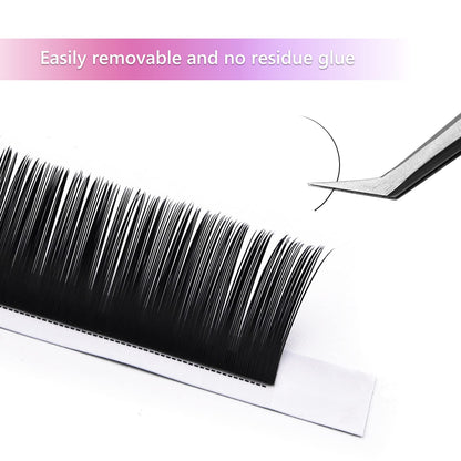 FADLASH Classic Volume Lash Extensions 0.07 D Curl 20-25mm – Premium Silk, Matte Black