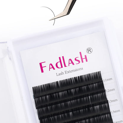 FADLASH Lash Extension 0.15 Classic — 11-19mm, J/B/C/CC/D/DD/LC/LD Curl, Professional Salon Use