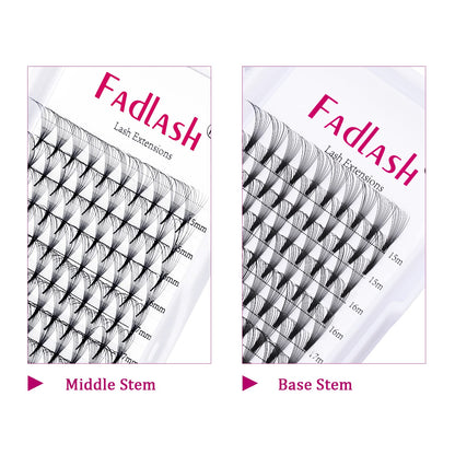 FADLASH 0.07mm C Curl 10D Premade Volume Lashes - 120pcs 10mm PBT
