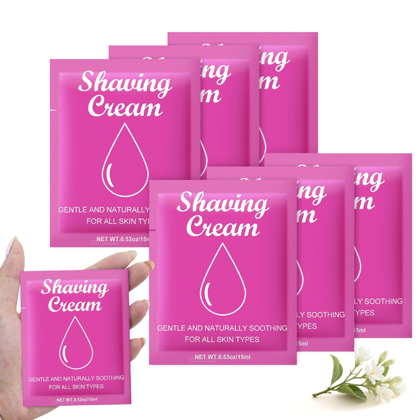 fafortune Womens Shaving Cream Bulk Travel Pack 0.53oz Jasmine – Pack of 200