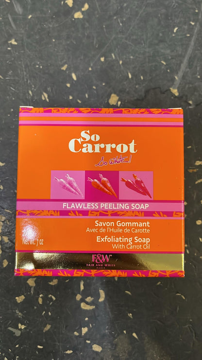 FAIR & WHITE So Carrot Exfoliating Soap – 200g | Deep Cleanse & Gentle Brightening